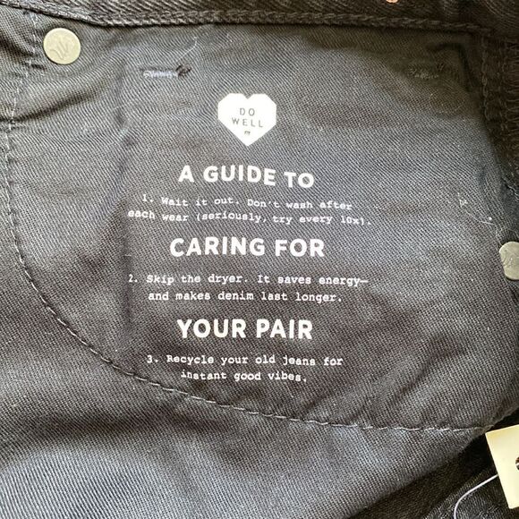 NWT Madewell Black Mini Jean Skirt with Dots - Size 25 - Picture 15 of 16